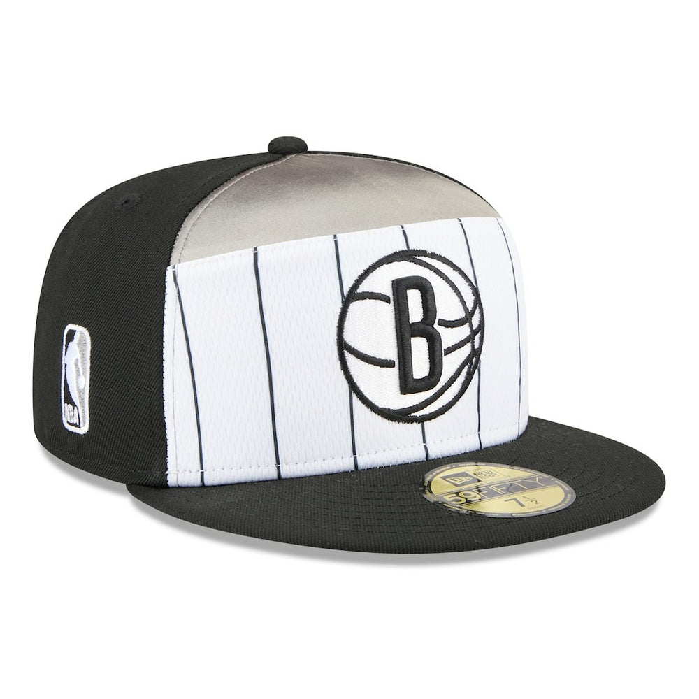 Brooklyn Nets 2025 NBA Tip Off Split Panel 59FIFTY Fitted Hat - White/Black | New Era outlet