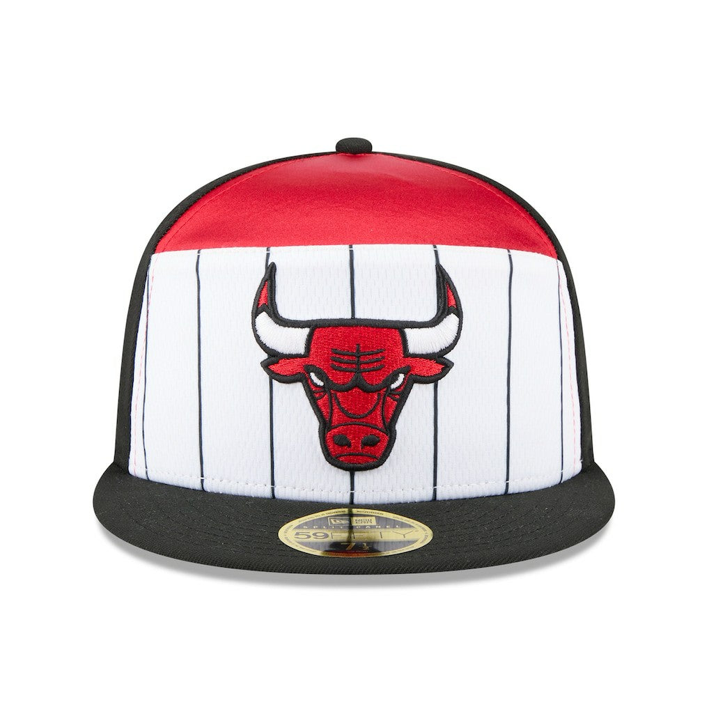 Chicago Bulls 2025 NBA Tip Off Split Panel 59FIFTY Fitted Hat - White/Black | New Era cheap