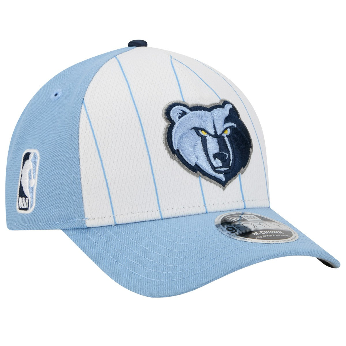 Memphis Grizzlies 2025 NBA Tip Off M-Crown A-Frame 9FORTY Adjustable Hat - White/Light Blue | New Era discount