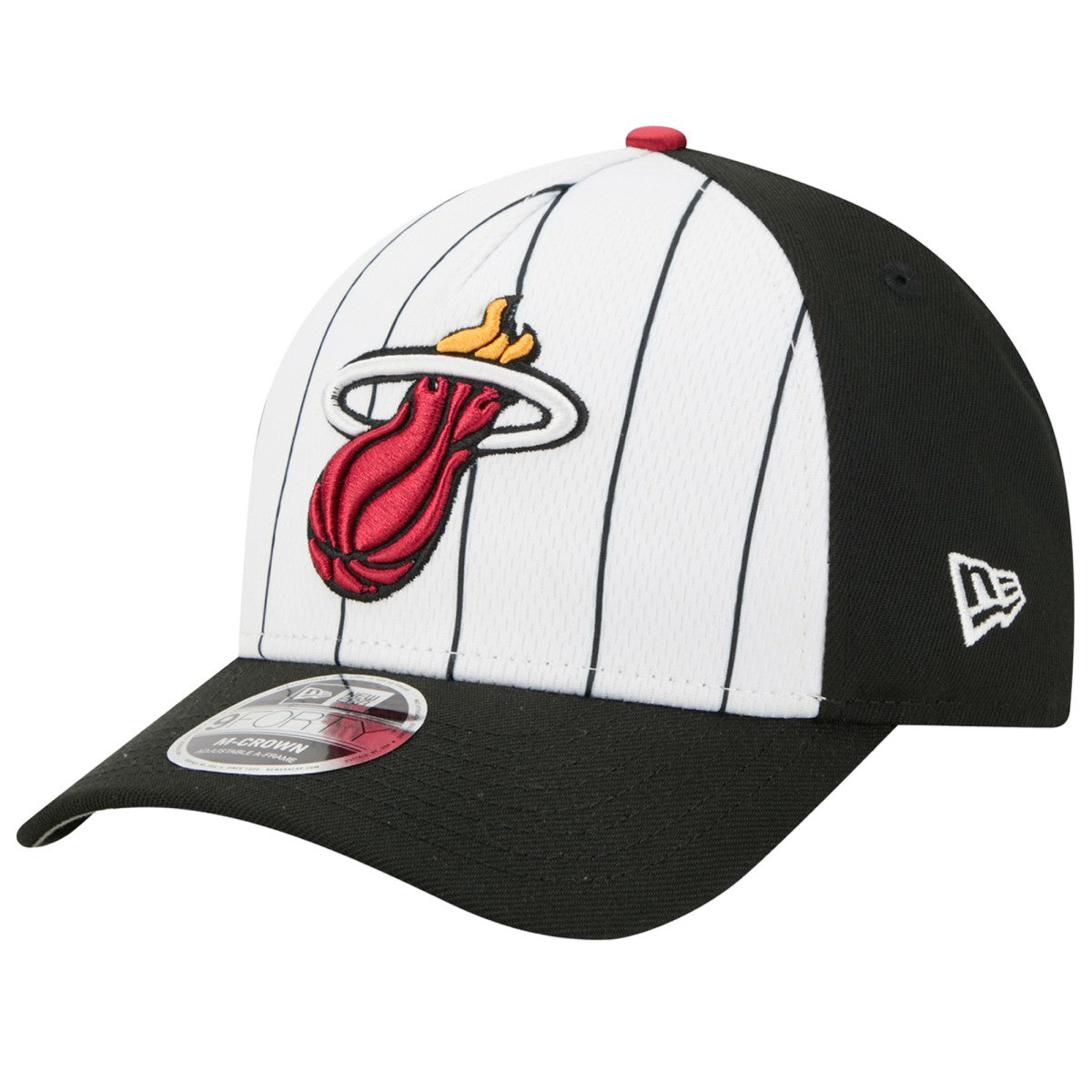 Miami Heat 2025 NBA Tip Off M-Crown A-Frame 9FORTY Adjustable Hat - White/Black | New Era for sale