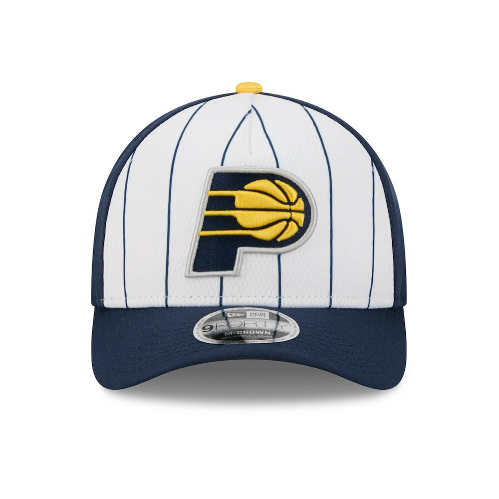Indiana Pacers 2025 NBA Tip Off M-Crown A-Frame 9FORTY Adjustable Hat - White/Navy | New Era on sale
