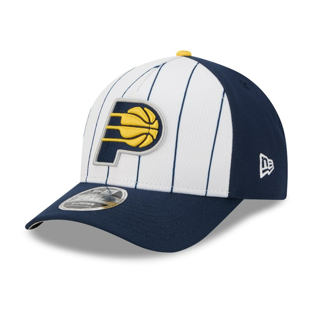 Indiana Pacers 2025 NBA Tip Off M-Crown A-Frame 9FORTY Adjustable Hat - White/Navy | New Era on sale