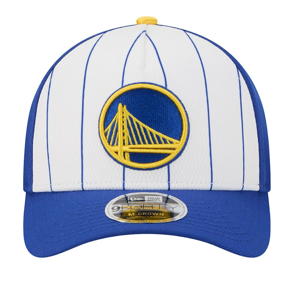 Golden State Warriors 2025 NBA Tip Off M-Crown A-Frame 9FORTY Adjustable Hat sale - White/Royal | New Era discount