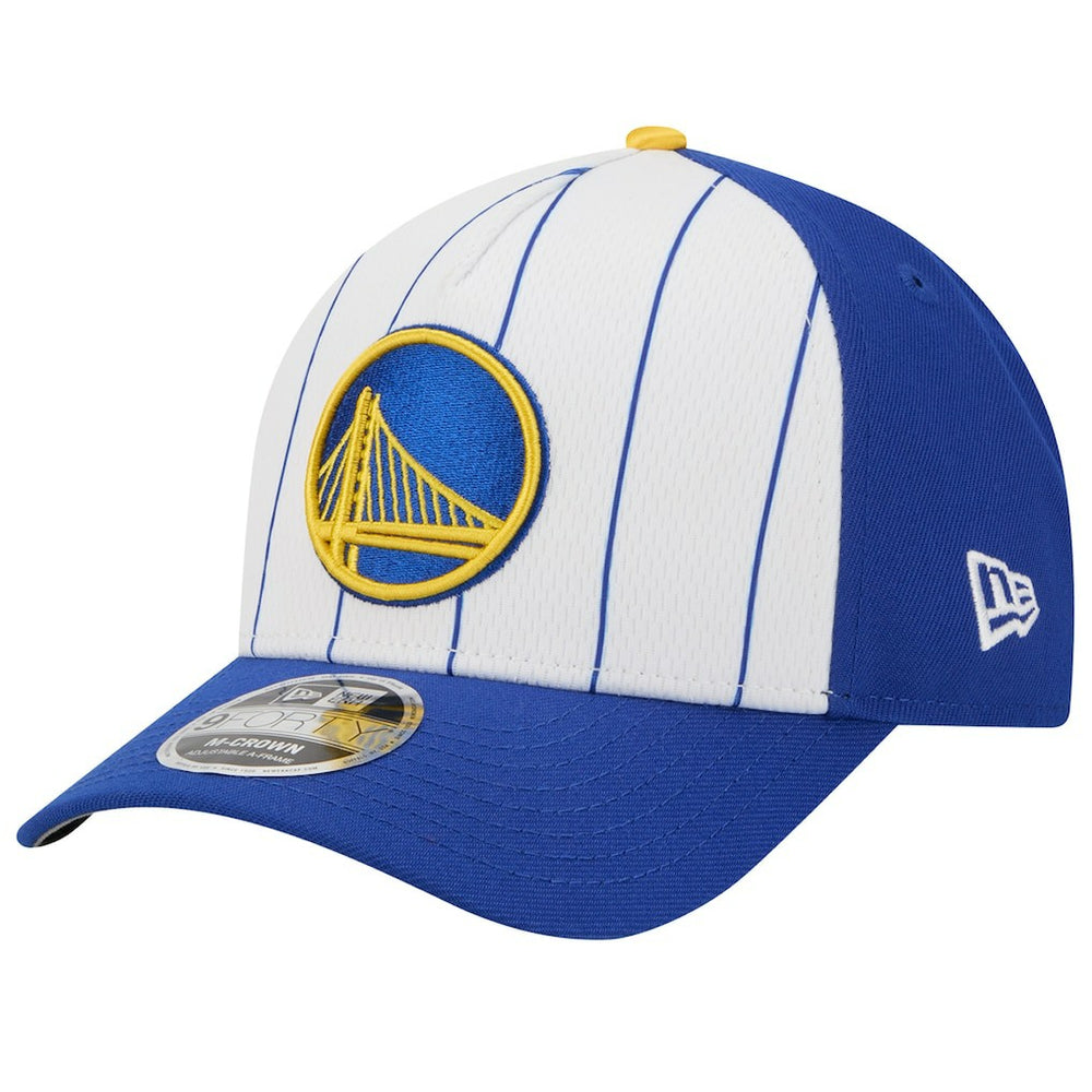 Golden State Warriors 2025 NBA Tip Off M-Crown A-Frame 9FORTY Adjustable Hat sale - White/Royal | New Era discount