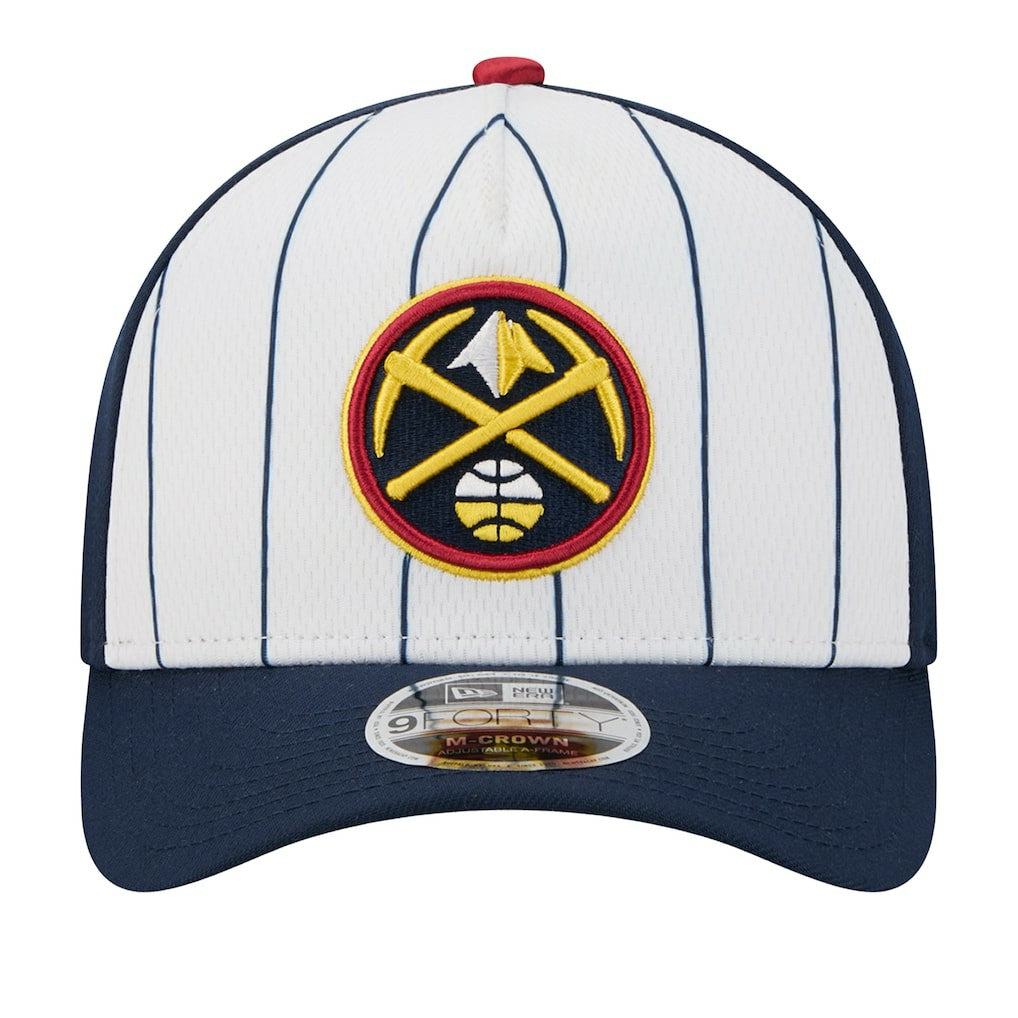 Denver Nuggets 2025 NBA Tip Off M-Crown A-Frame 9FORTY Adjustable Hat sale - White/Navy | New Era discount
