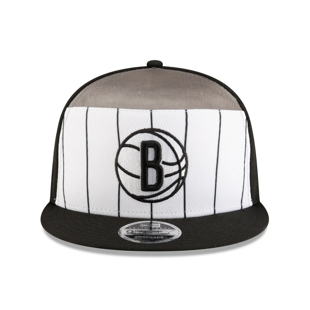 Brooklyn Nets 2025 NBA Tip Off Split Panel 9FIFTY Snapback Hat - White/Black | New Era for sale