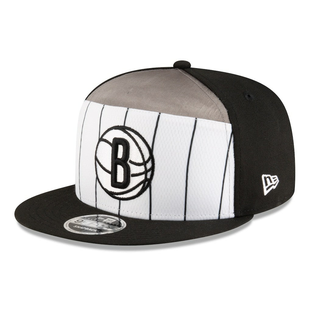 Brooklyn Nets 2025 NBA Tip Off Split Panel 9FIFTY Snapback Hat - White/Black | New Era for sale