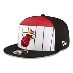 Miami Heat 2025 NBA Tip Off Split Panel 9FIFTY Snapback Hat - White/Black | New Era on sale