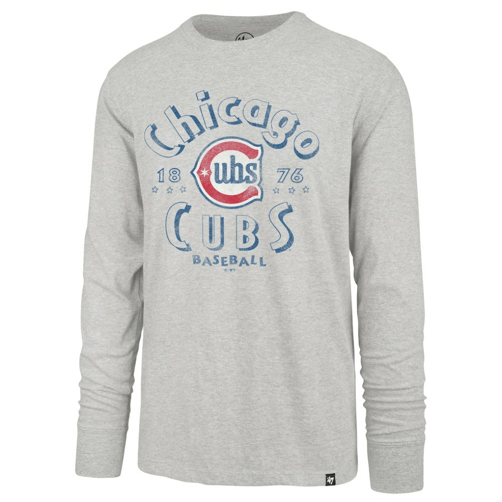 Chicago Cubs Circle Change Franklin Long Sleeve T-Shirt - Gray | 47 brand