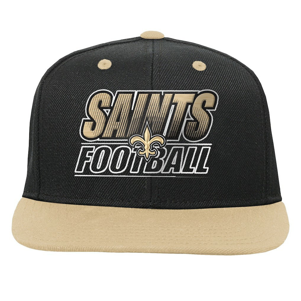 New Orleans Saints Outerstuff Youth Team Gradient Deadstock Snapback Hat - Black cheap