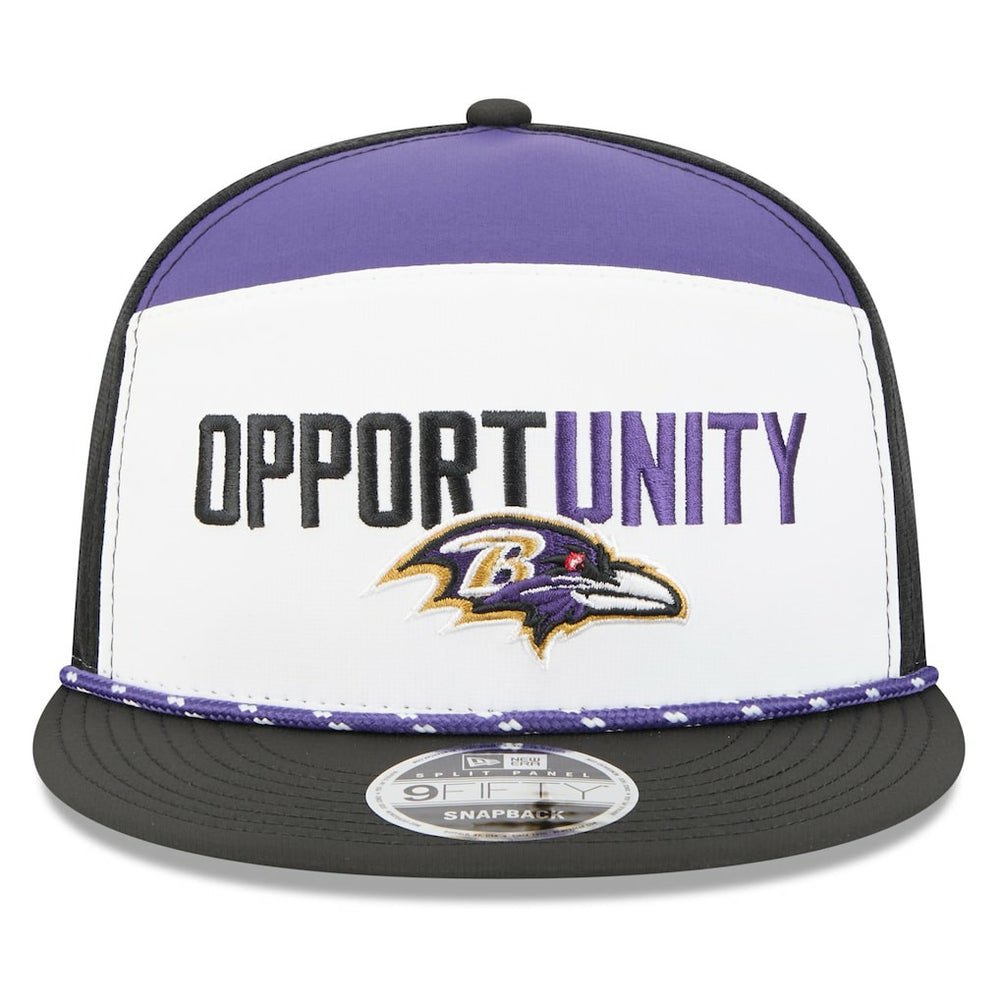 Baltimore Ravens New Era 2025 Inspire Change Split Panel 9FIFTY Snapback Hat - White/Black sale