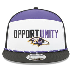 Baltimore Ravens New Era 2025 Inspire Change Split Panel 9FIFTY Snapback Hat - White/Black sale