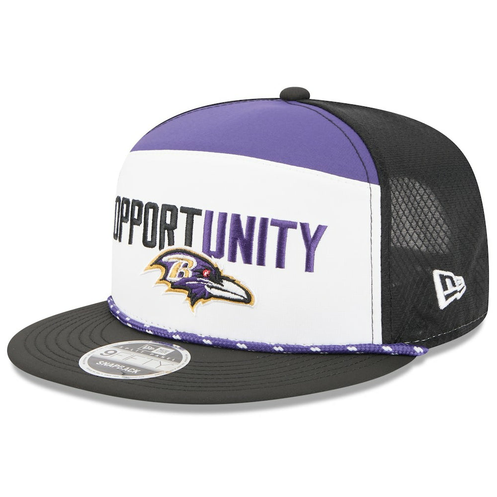 Baltimore Ravens New Era 2025 Inspire Change Split Panel 9FIFTY Snapback Hat - White/Black sale