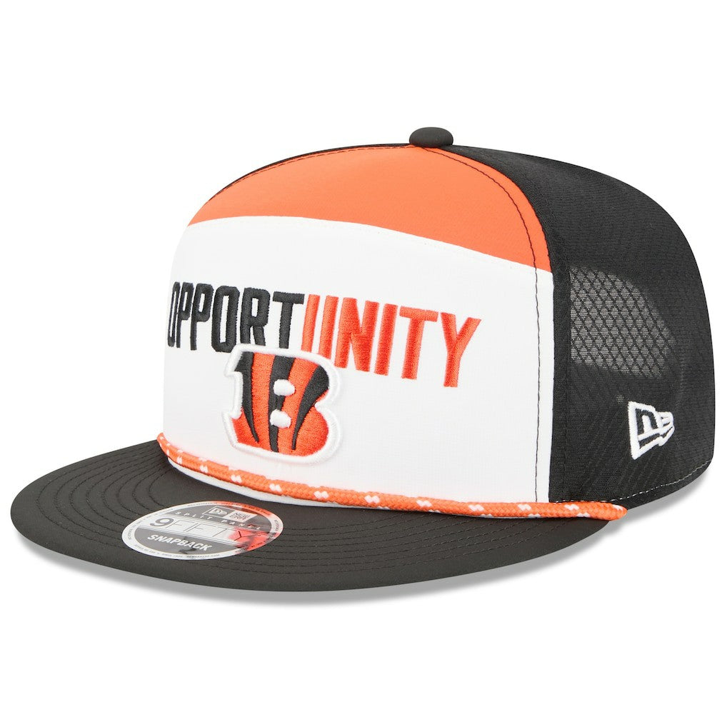 Cincinnati Bengals New Era 2025 Inspire Change Split Panel 9FIFTY Snapback Hat - White/Black outlet