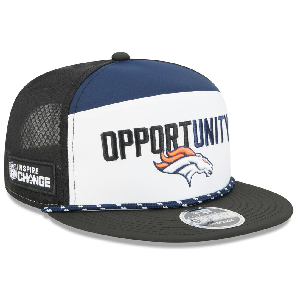 Denver Broncos New Era 2025 Inspire Change Split Panel 9FIFTY Snapback Hat - White/Black sale