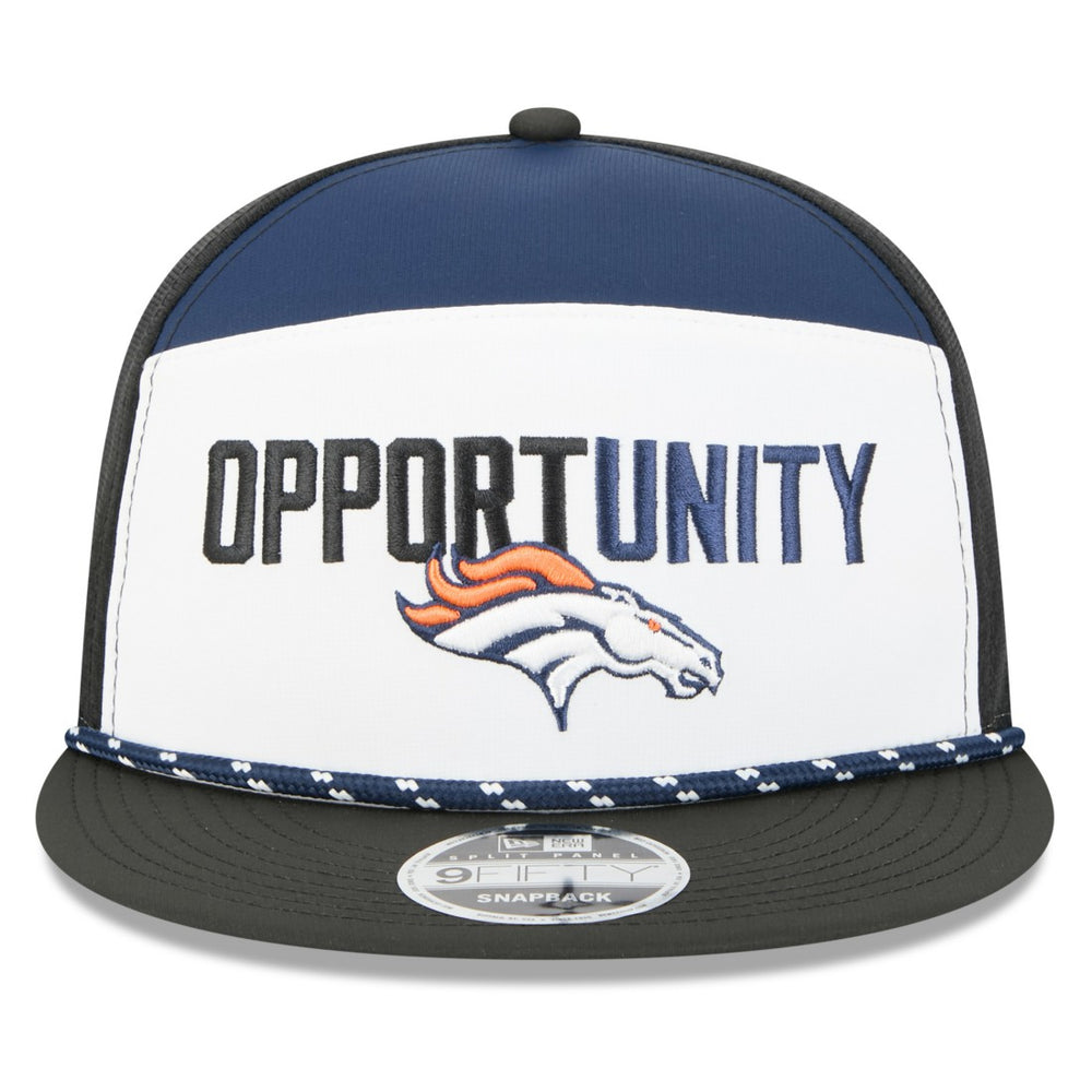 Denver Broncos New Era 2025 Inspire Change Split Panel 9FIFTY Snapback Hat - White/Black sale