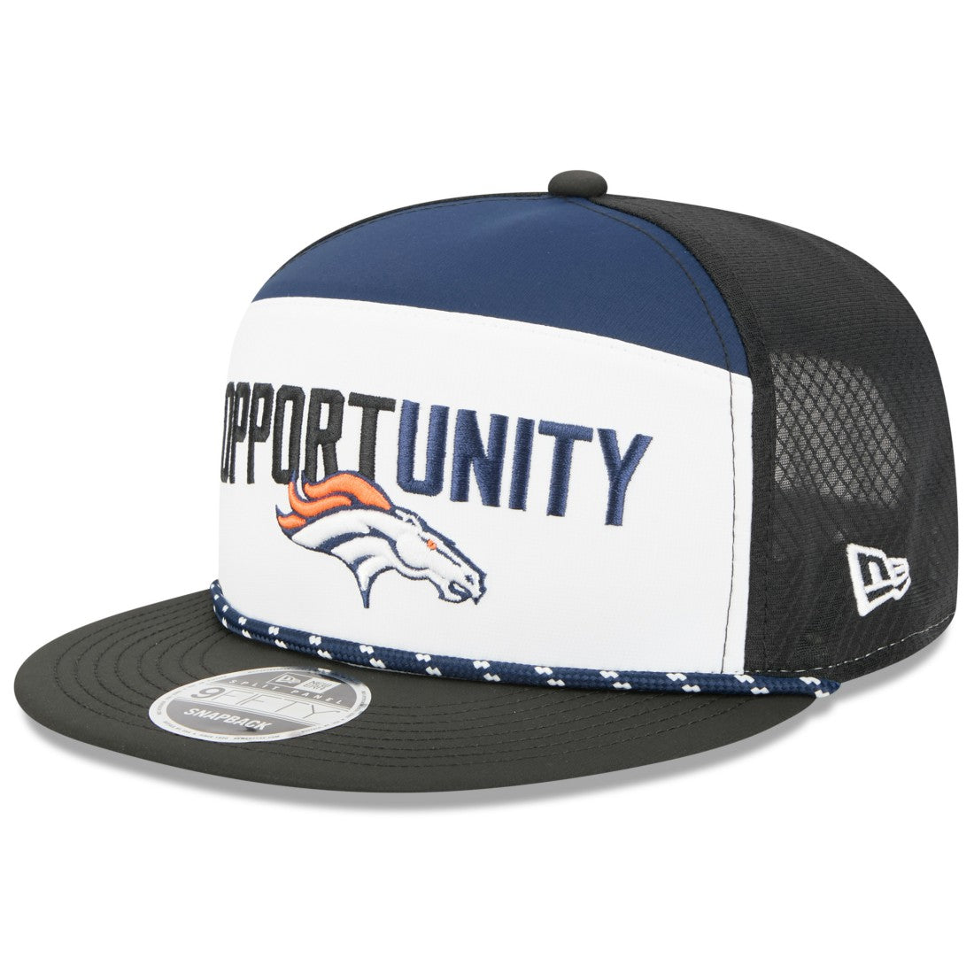 Denver Broncos New Era 2025 Inspire Change Split Panel 9FIFTY Snapback Hat - White/Black sale