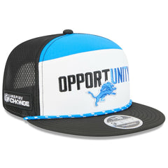 Detroit Lions New Era 2025 Inspire Change Split Panel 9FIFTY Snapback Hat - White/Black for sale