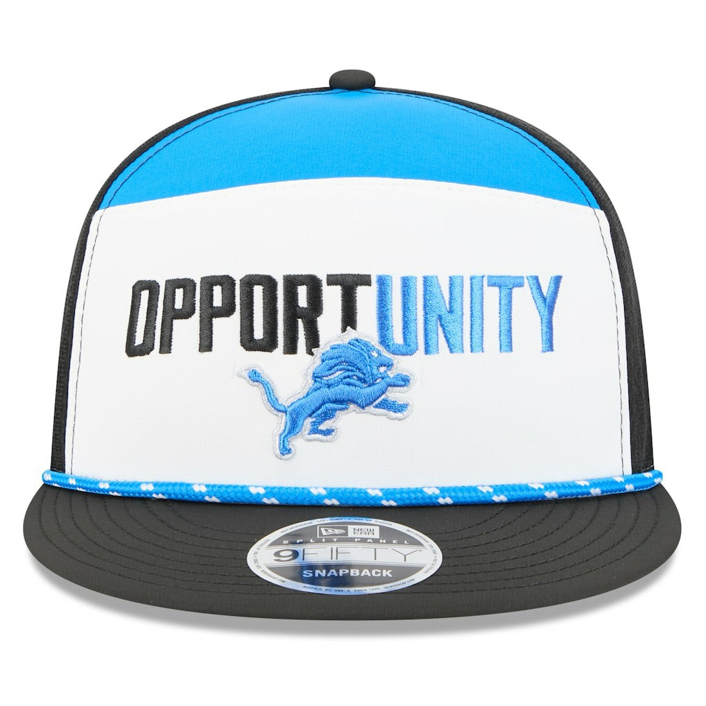Detroit Lions New Era 2025 Inspire Change Split Panel 9FIFTY Snapback Hat - White/Black for sale