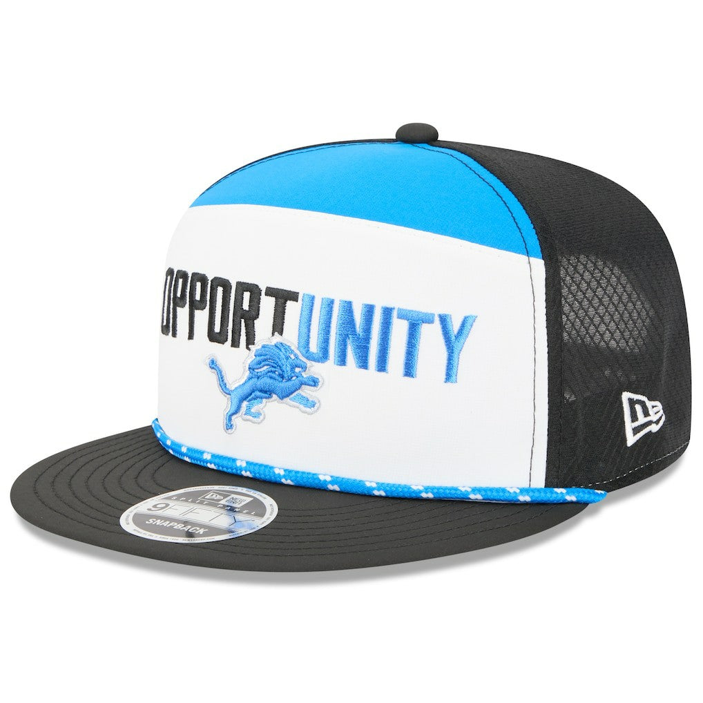 Detroit Lions New Era 2025 Inspire Change Split Panel 9FIFTY Snapback Hat - White/Black for sale