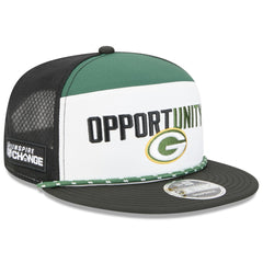 Green Bay Packers New Era 2025 Inspire Change Split Panel 9FIFTY Snapback Hat - White/Black for sale