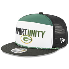 Green Bay Packers New Era 2025 Inspire Change Split Panel 9FIFTY Snapback Hat - White/Black for sale