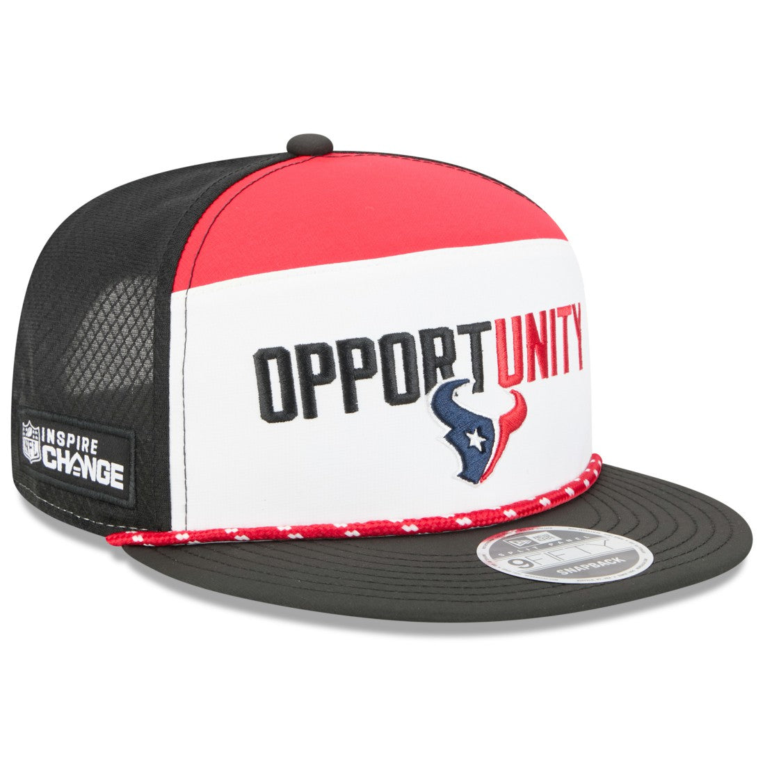 Houston Texans New Era 2025 Inspire Change Split Panel 9FIFTY Snapback Hat - White/Black online
