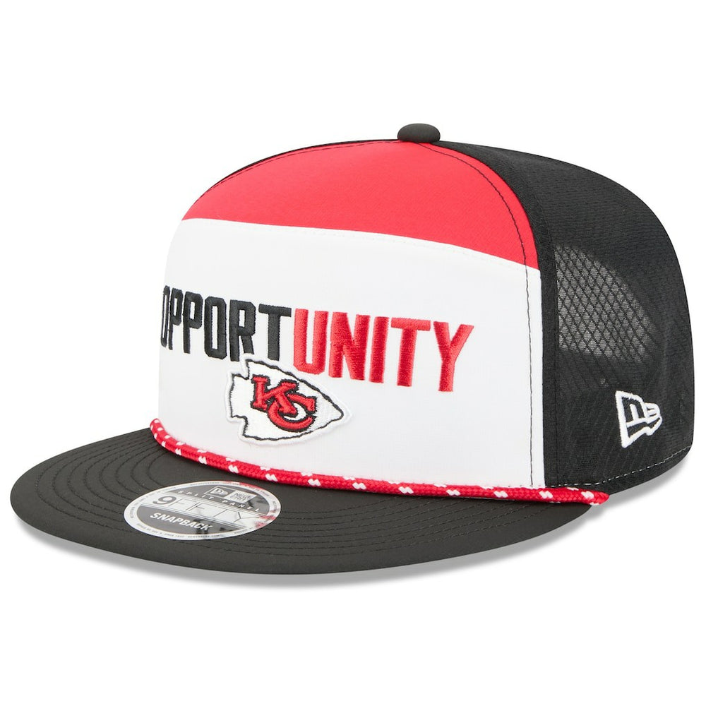 Kansas City Chiefs New Era 2025 Inspire Change Split Panel 9FIFTY Snapback Hat - White/Black on sale