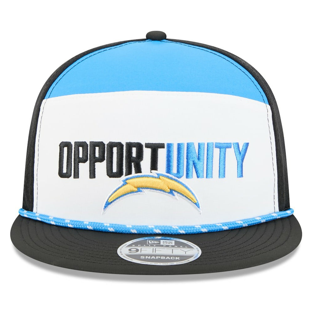 Los Angeles Chargers New Era 2025 Inspire Change Split Panel 9FIFTY Snapback Hat - White/Black discount