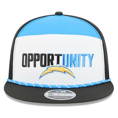 Los Angeles Chargers New Era 2025 Inspire Change Split Panel 9FIFTY Snapback Hat - White/Black discount