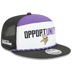 Minnesota Vikings New Era 2025 Inspire Change Split Panel 9FIFTY Snapback Hat - White/Black for sale