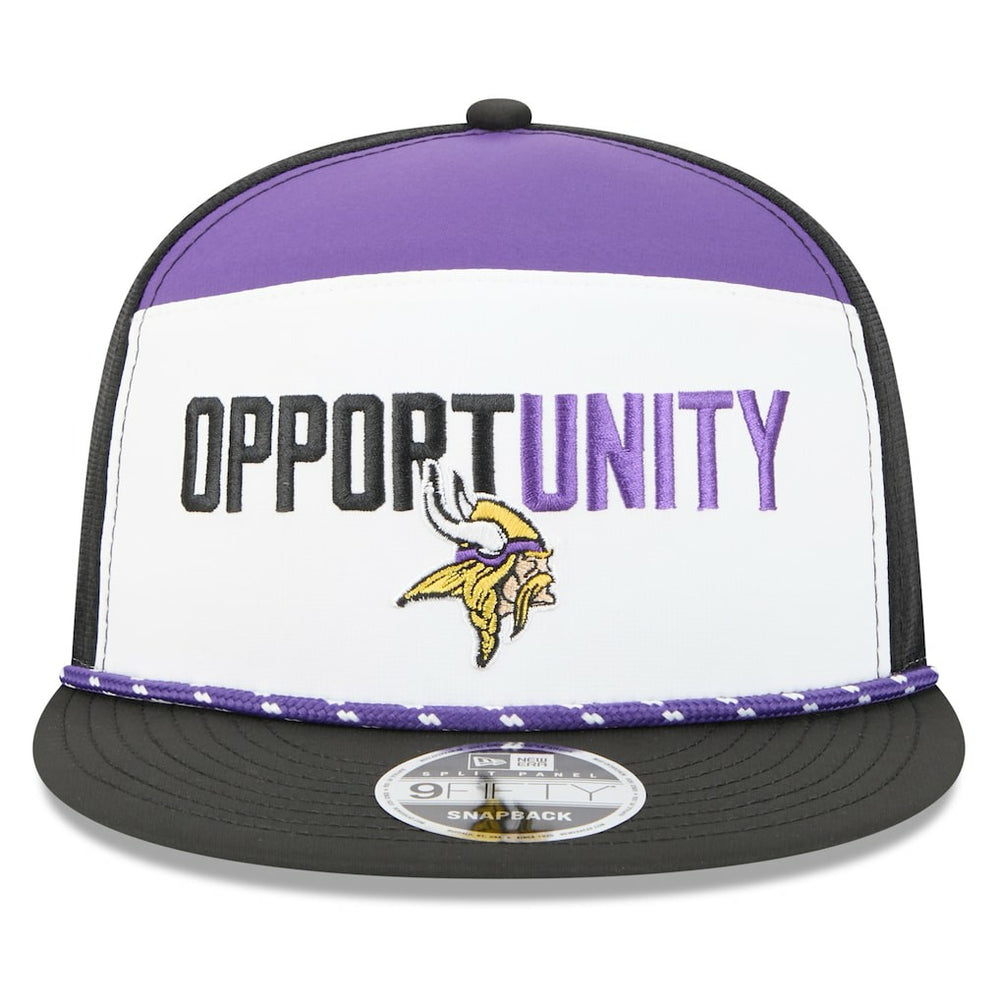 Minnesota Vikings New Era 2025 Inspire Change Split Panel 9FIFTY Snapback Hat - White/Black for sale