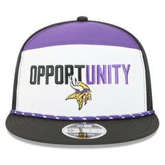 Minnesota Vikings New Era 2025 Inspire Change Split Panel 9FIFTY Snapback Hat - White/Black for sale