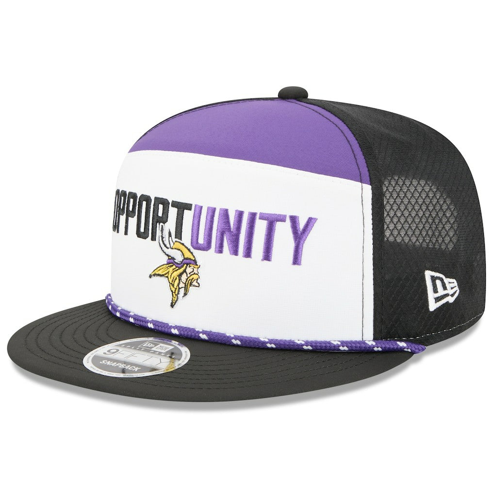 Minnesota Vikings New Era 2025 Inspire Change Split Panel 9FIFTY Snapback Hat - White/Black for sale