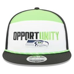 Seattle Seahawks New Era 2025 Inspire Change Split Panel 9FIFTY Snapback Hat - White/Black online