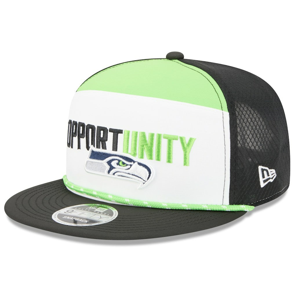 Seattle Seahawks New Era 2025 Inspire Change Split Panel 9FIFTY Snapback Hat - White/Black online
