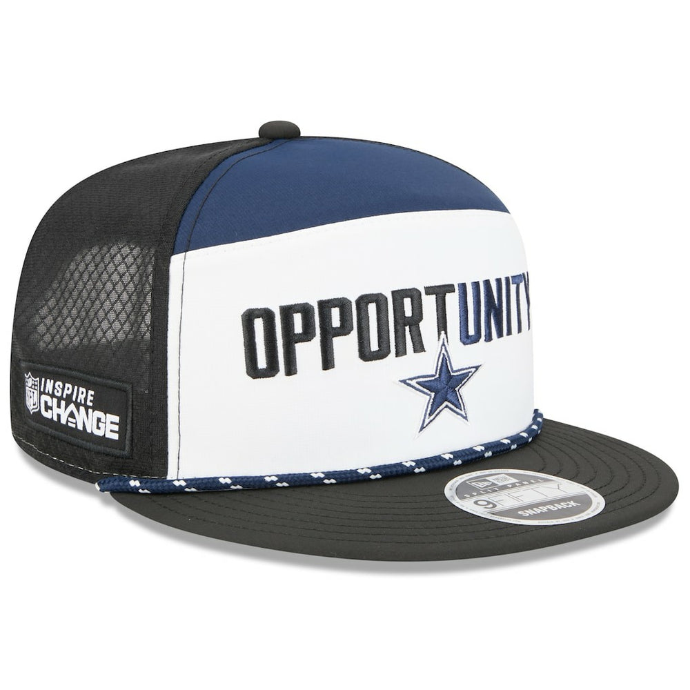 Dallas Cowboys New Era 2025 Inspire Change Split Panel 9FIFTY Snapback Hat - White/Black outlet