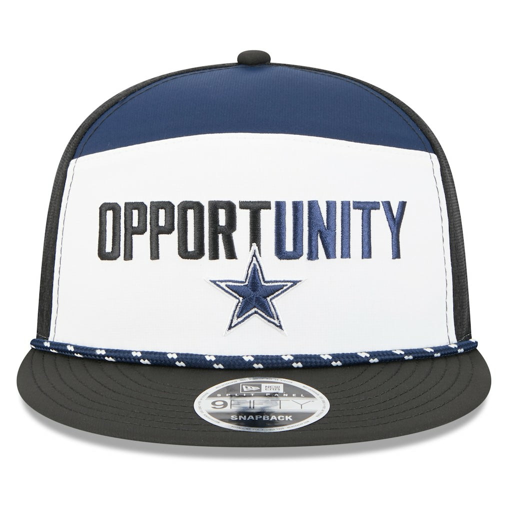 Dallas Cowboys New Era 2025 Inspire Change Split Panel 9FIFTY Snapback Hat - White/Black outlet