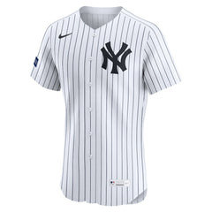 New York Yankees Home Elite Sponsor Patch Custom Jersey - White | Nike