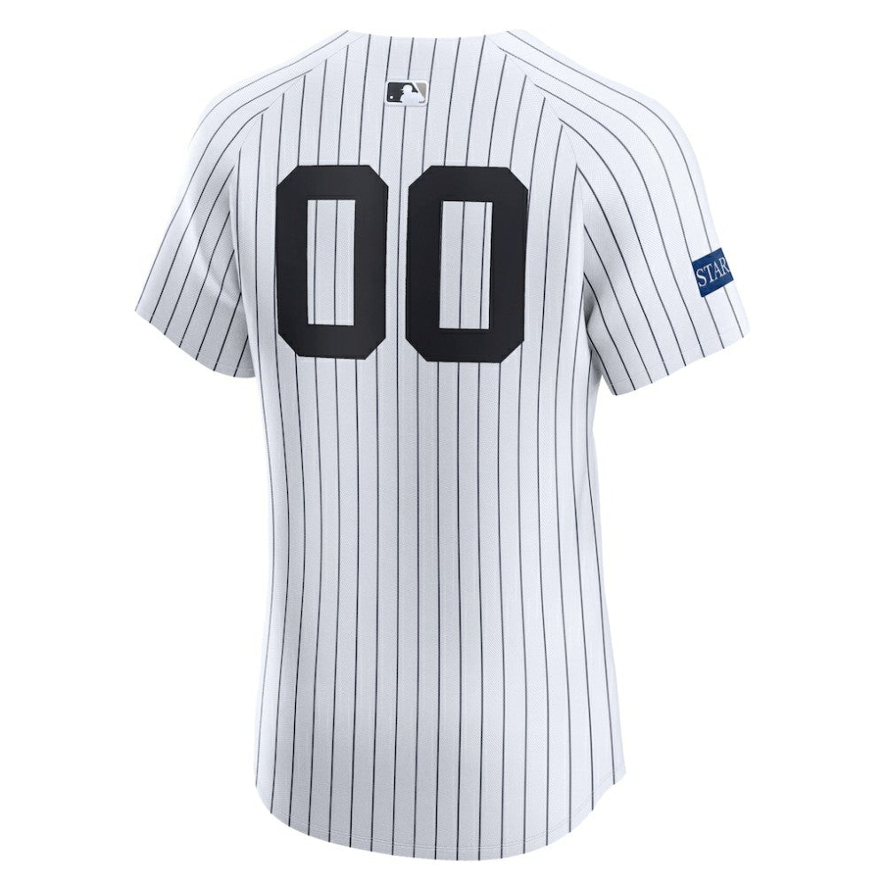 New York Yankees Home Elite Sponsor Patch Custom Jersey - White | Nike