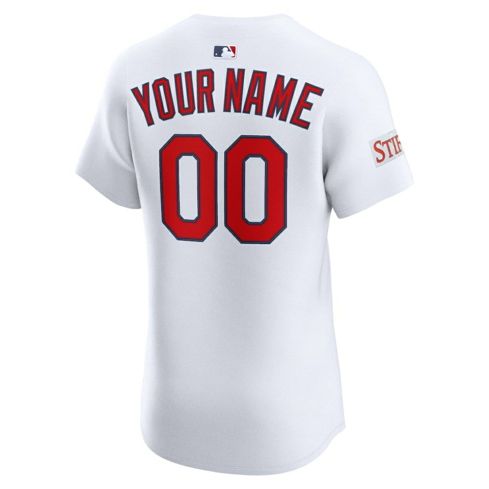St. Louis Cardinals Home Elite Sponsor Patch Custom Jersey - White | Nike
