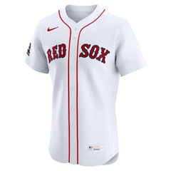 Boston Red Sox Home Elite Sponsor Patch Custom Jersey - White | Nike