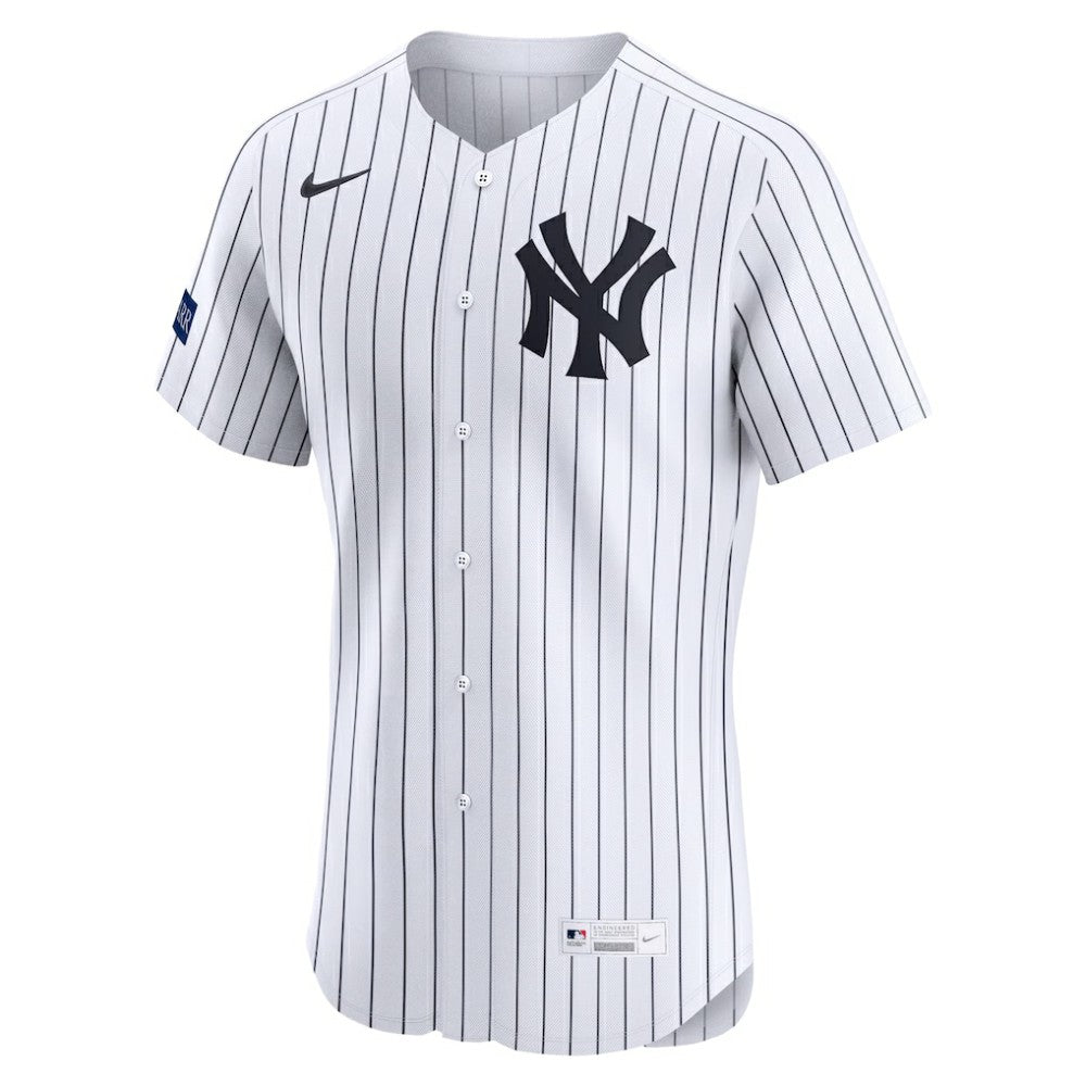 New York Yankees Home Elite Sponsor Patch Pick-A-Player Retired Roster Jersey - White | Nike