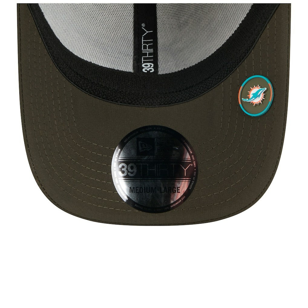 Miami Dolphins New Era 2025 Salute to Service 39THIRTY Flex Hat - Camo online