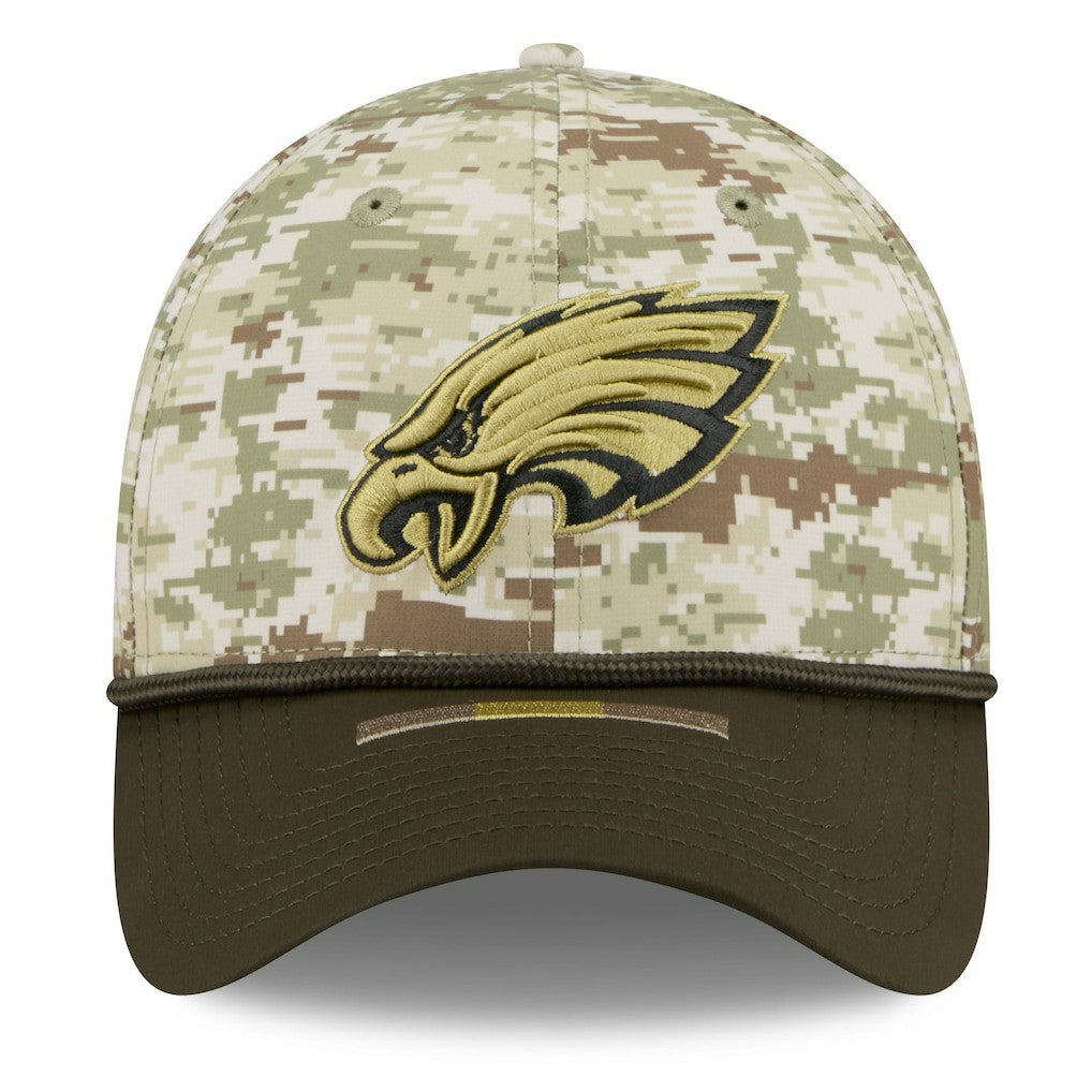 Philadelphia Eagles New Era 2025 Salute to Service 39THIRTY Flex Hat - Camo for sale