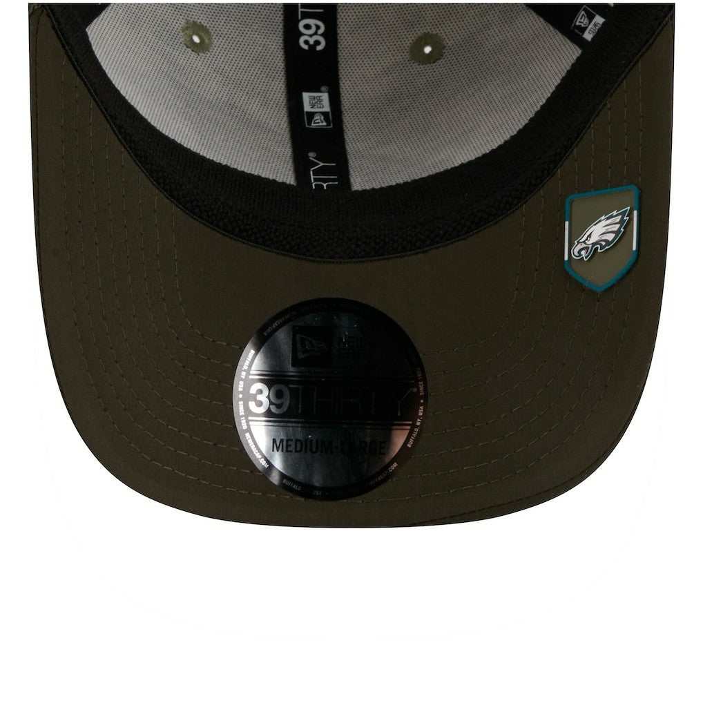 Philadelphia Eagles New Era 2025 Salute to Service 39THIRTY Flex Hat - Camo for sale