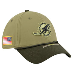 Miami Dolphins New Era 2025 Salute to Service 39THIRTY Flex Hat - Green cheap