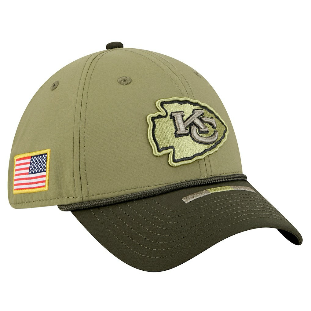 Kansas City Chiefs New Era 2025 Salute to Service 39THIRTY Flex Hat - Green discount