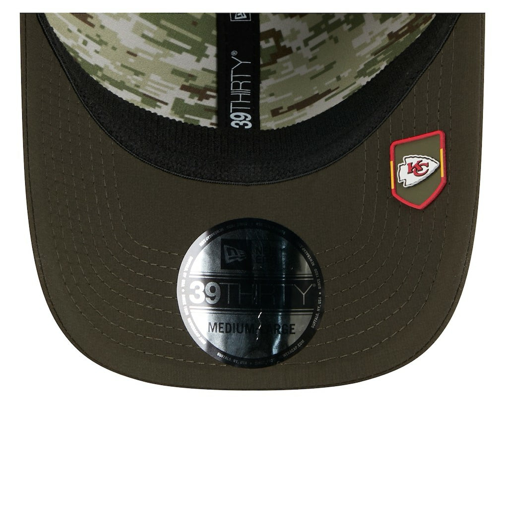 Kansas City Chiefs New Era 2025 Salute to Service 39THIRTY Flex Hat - Green discount