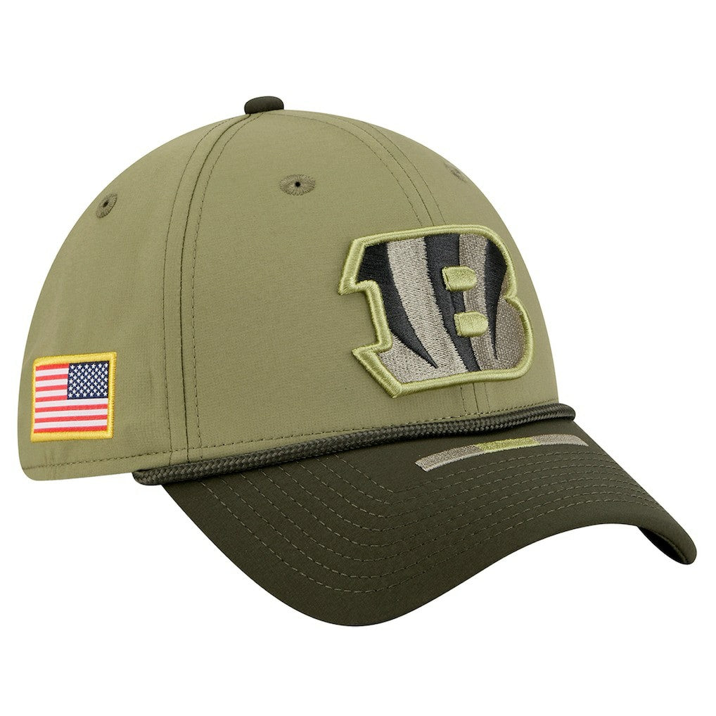 Cincinnati Bengals New Era 2025 Salute to Service 39THIRTY Flex Hat - Green for sale